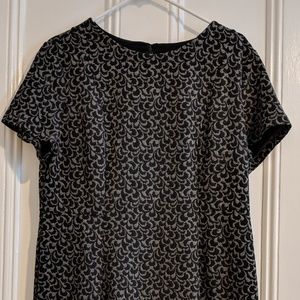 Loft Drop Waist Jacquard Dress Sz 14, NWT